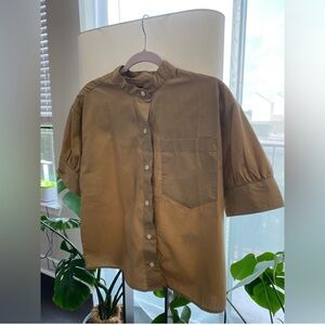 NWOT BANANA REPUBLIC Poplin Crop Shirt - Size S